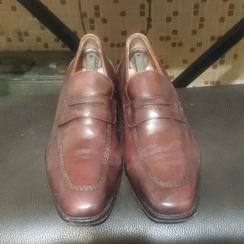 Vero Cuoio Brown Leather Loafers Slip-Ons